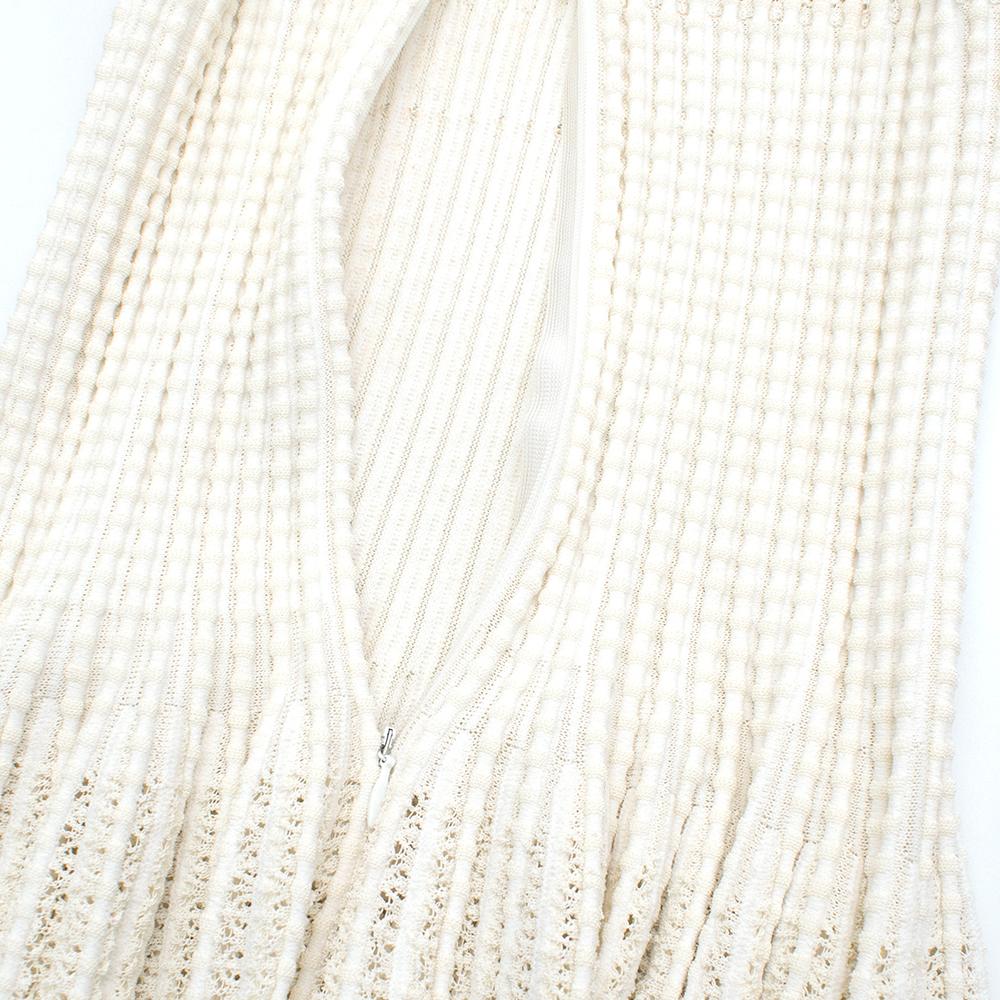 Women's Alaia White Ribbed Knitted Dress	XS