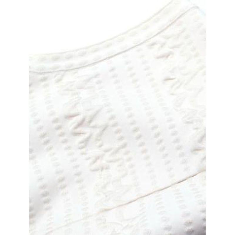 Alaia White Sleeveless Knitted Skater Dress For Sale 4