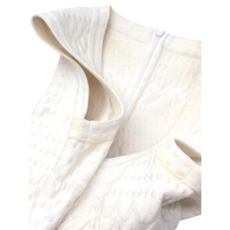 Alaia White Sleeveless Knitted Skater Dress For Sale 5