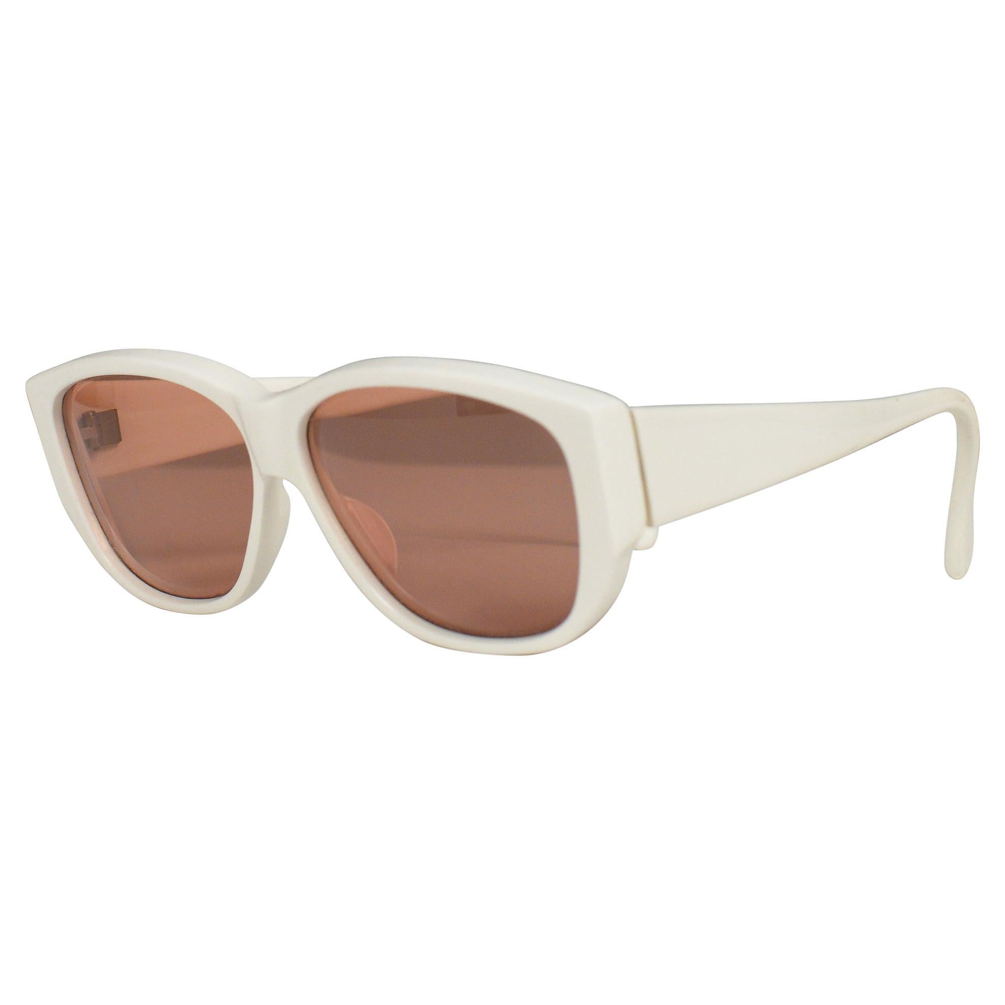 Alaia White Sunglasses With Peach Tinted Lenses For Sale