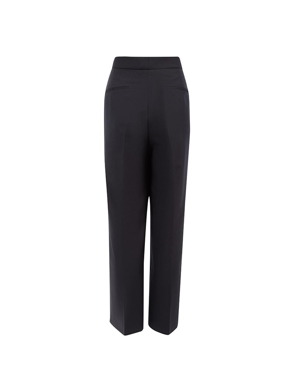 Alaïa Women's Navy Straight Leg Trousers In Good Condition In London, GB