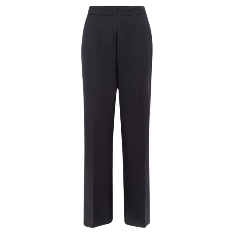 Alaïa Women's Navy Straight Leg Trousers For Sale at 1stDibs