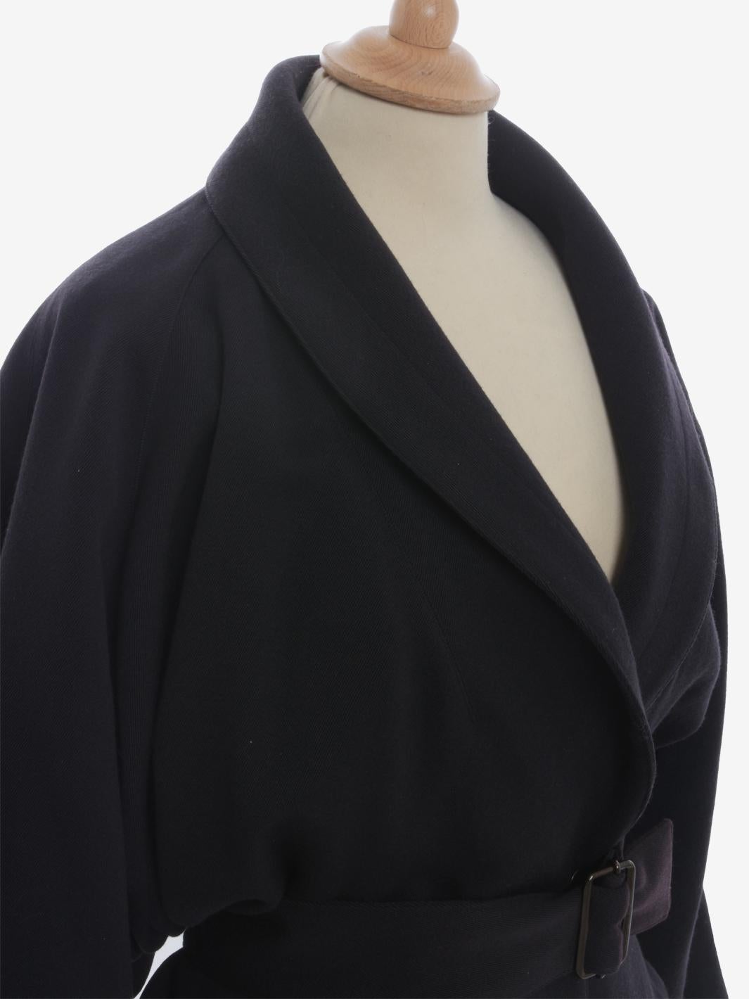 Alaïa Wool Belted Jacket - 80s For Sale 1
