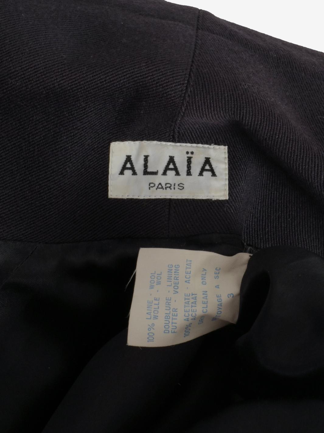 Alaïa Wool Belted Jacket - 80s For Sale 3