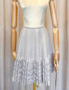 Alaia wool pleated skirt