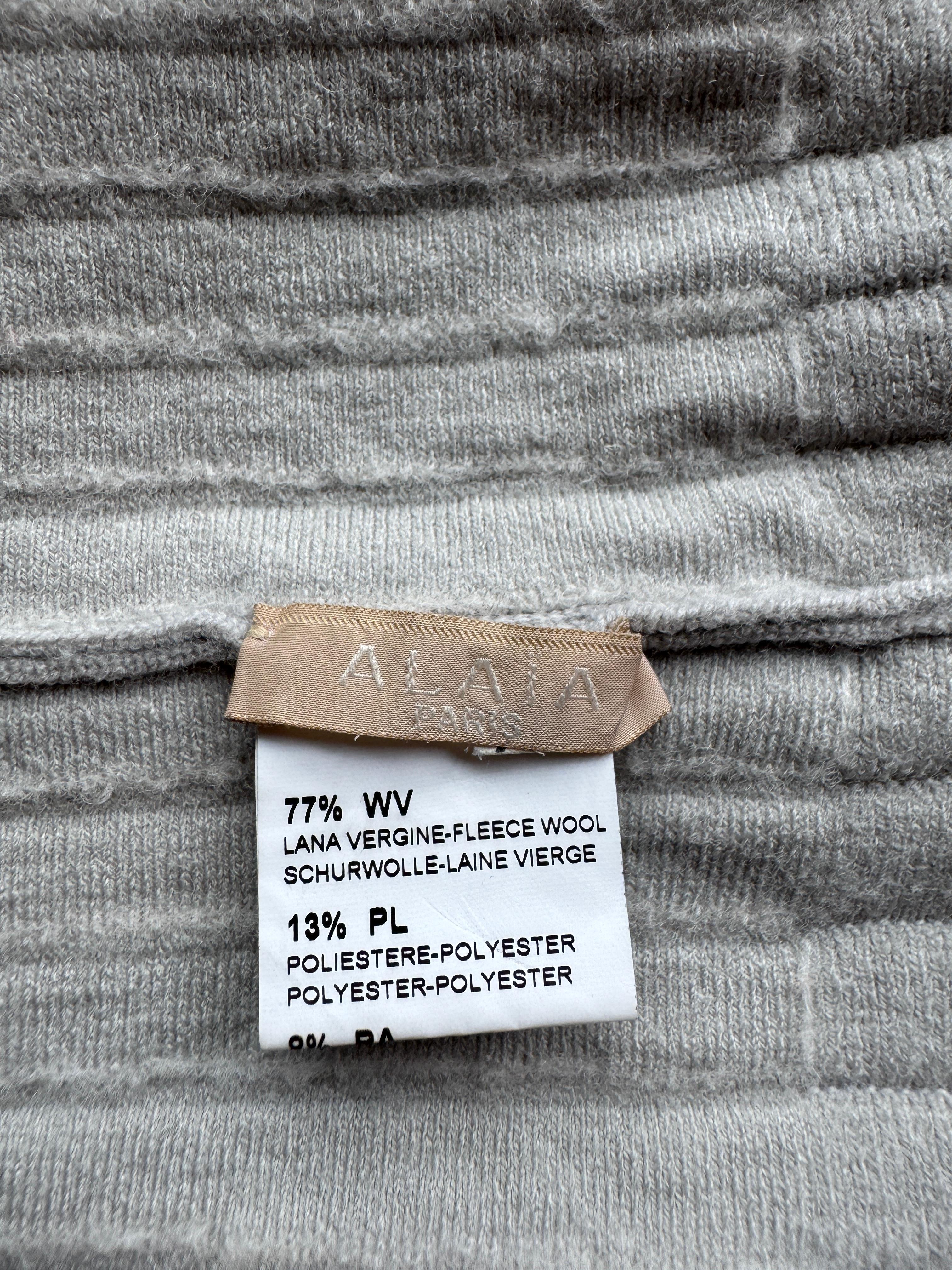 Gonna a pieghe in lana di Alaia in vendita 1