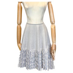 Alaia wool pleated skirt