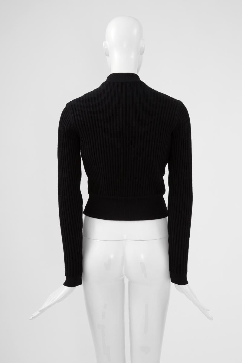 Alaia Wool Ribbed Cropped Pullover, Fall-Winter 1990-1991 at 1stDibs