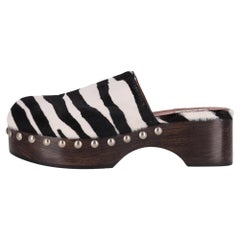 Alaia Zebra Pony Hair Clogs Alaia Zebra Pony Hair Clogs