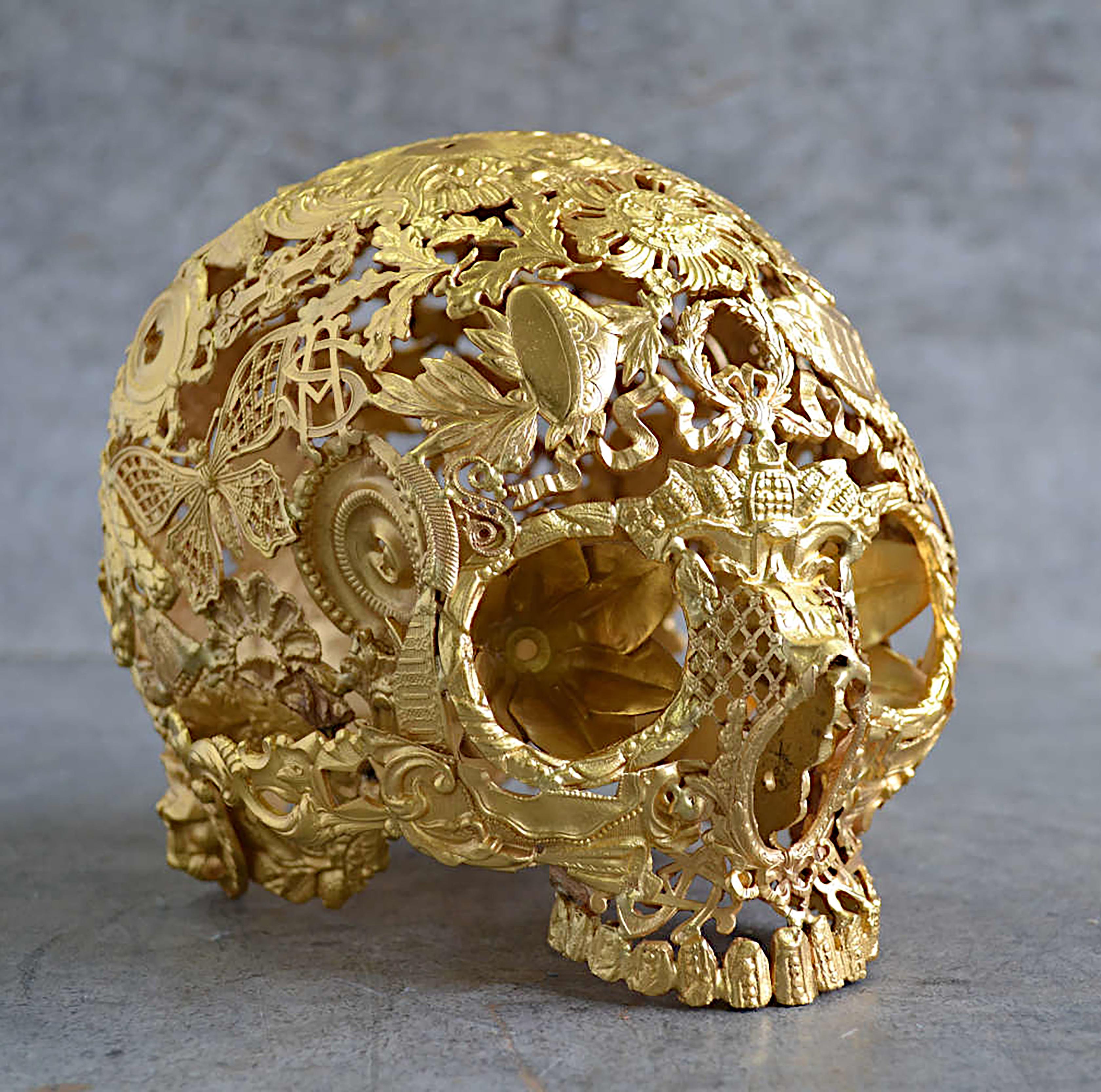 gilded skull