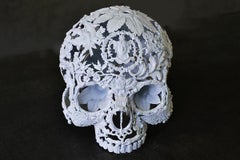 Petit Blanc - Skull Bronze Sculpture - Unique Piece