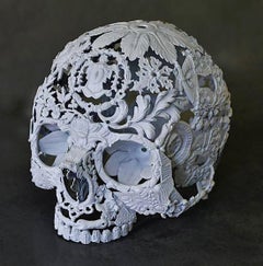 Petit Blanc - Skull Bronze Sculpture - Unique Piece