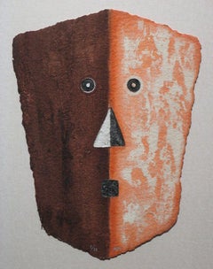 Tribal Mask Print on Handmade Paper