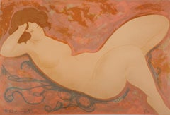 Asleep Nude - Original Lithographie, handsigniert und nummeriert /100