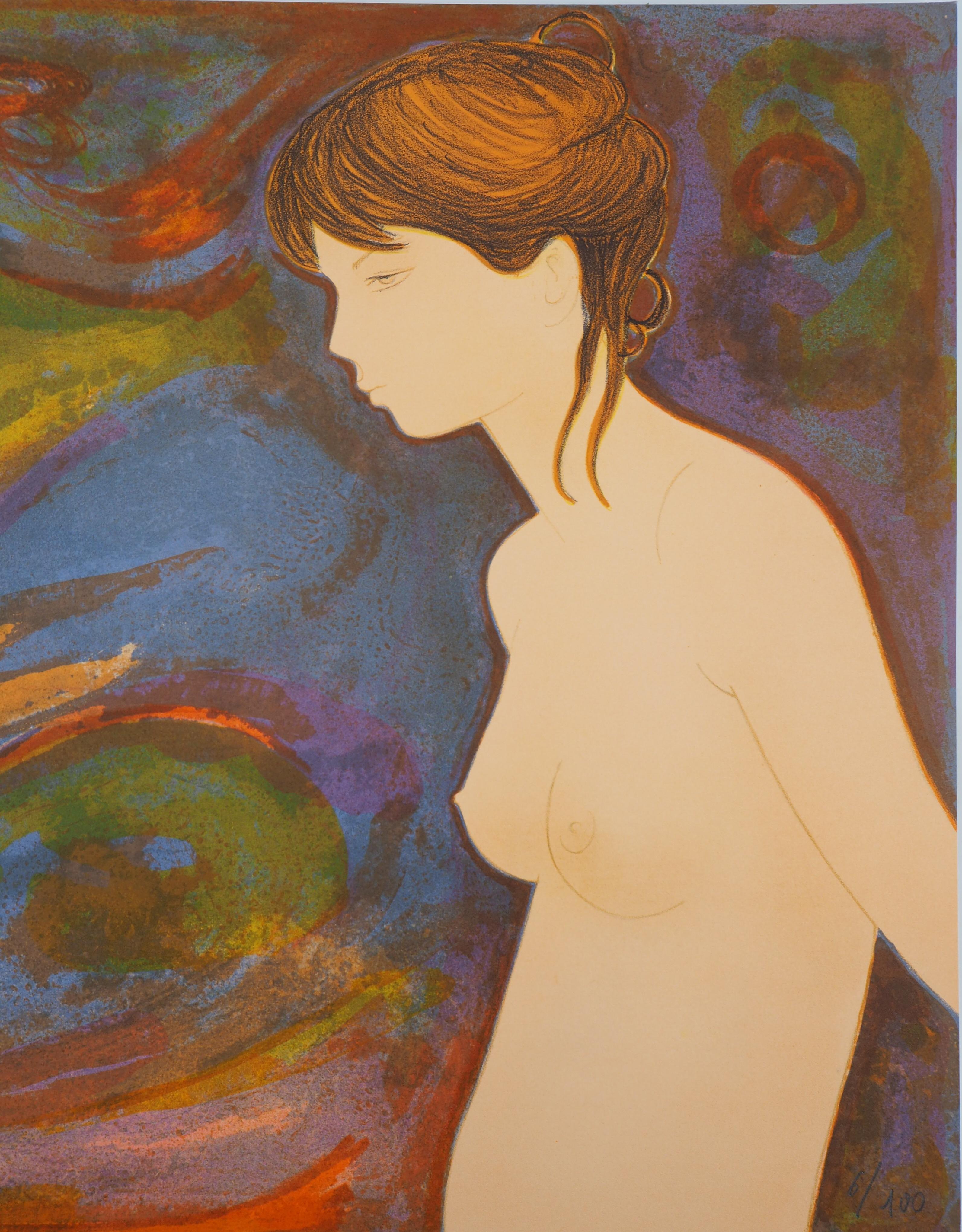 Beauty in a Dream - Original lithograph, Handsigned and Numbered /100 - Modern Print by Alain Bonnefoit