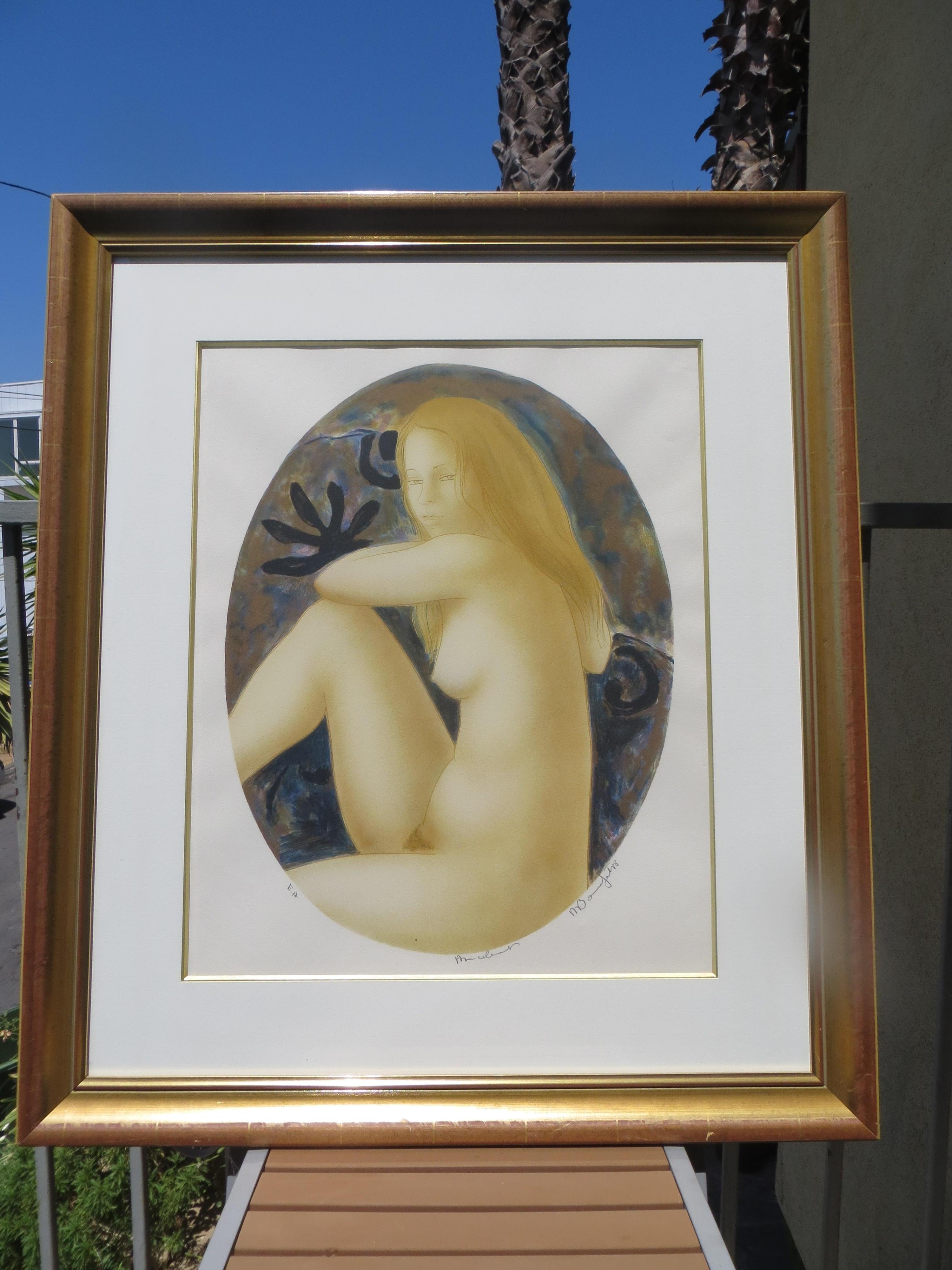Nude original Lithograph EA by Alain Bonnefoit  2
