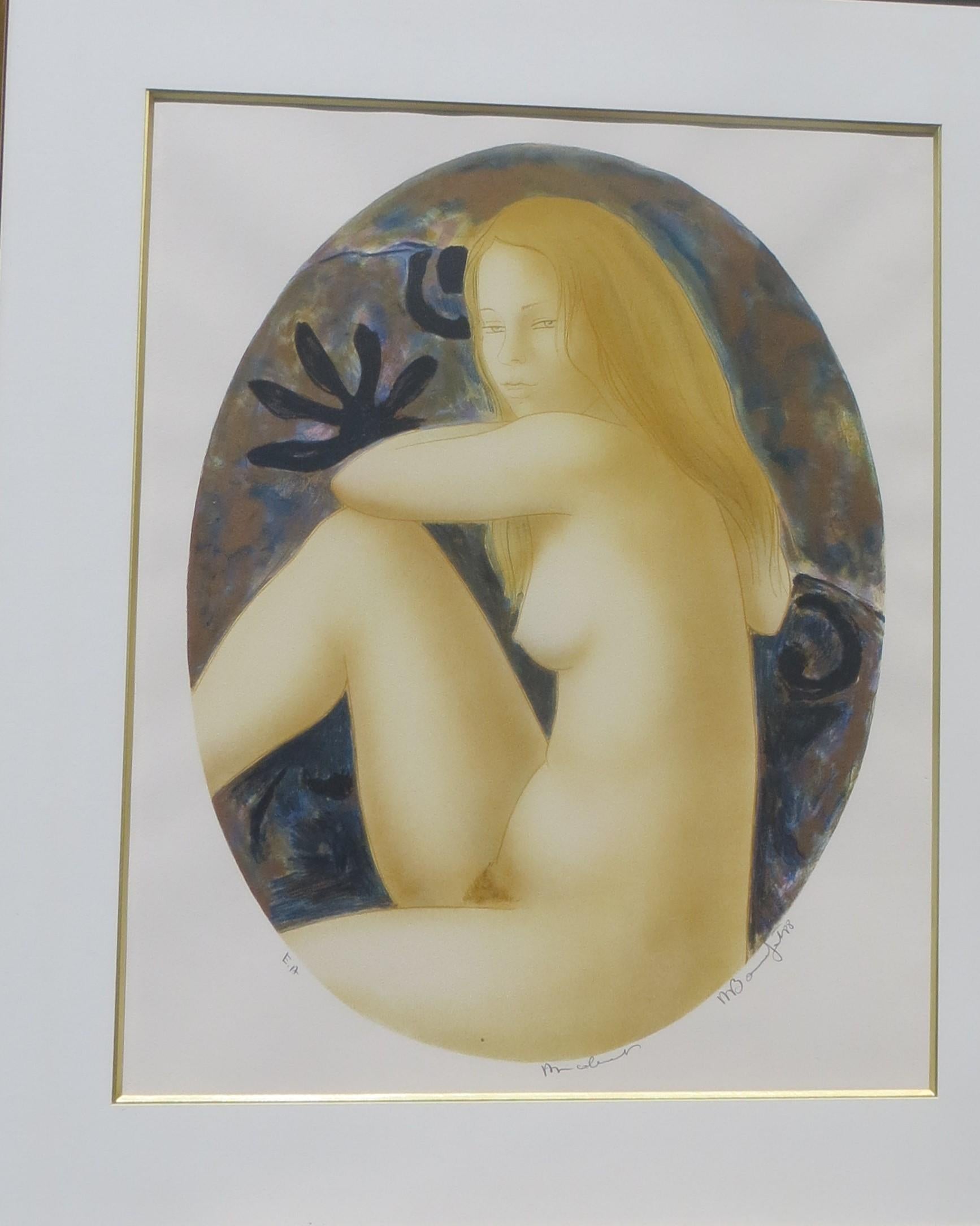 Nude original Lithograph EA by Alain Bonnefoit  7