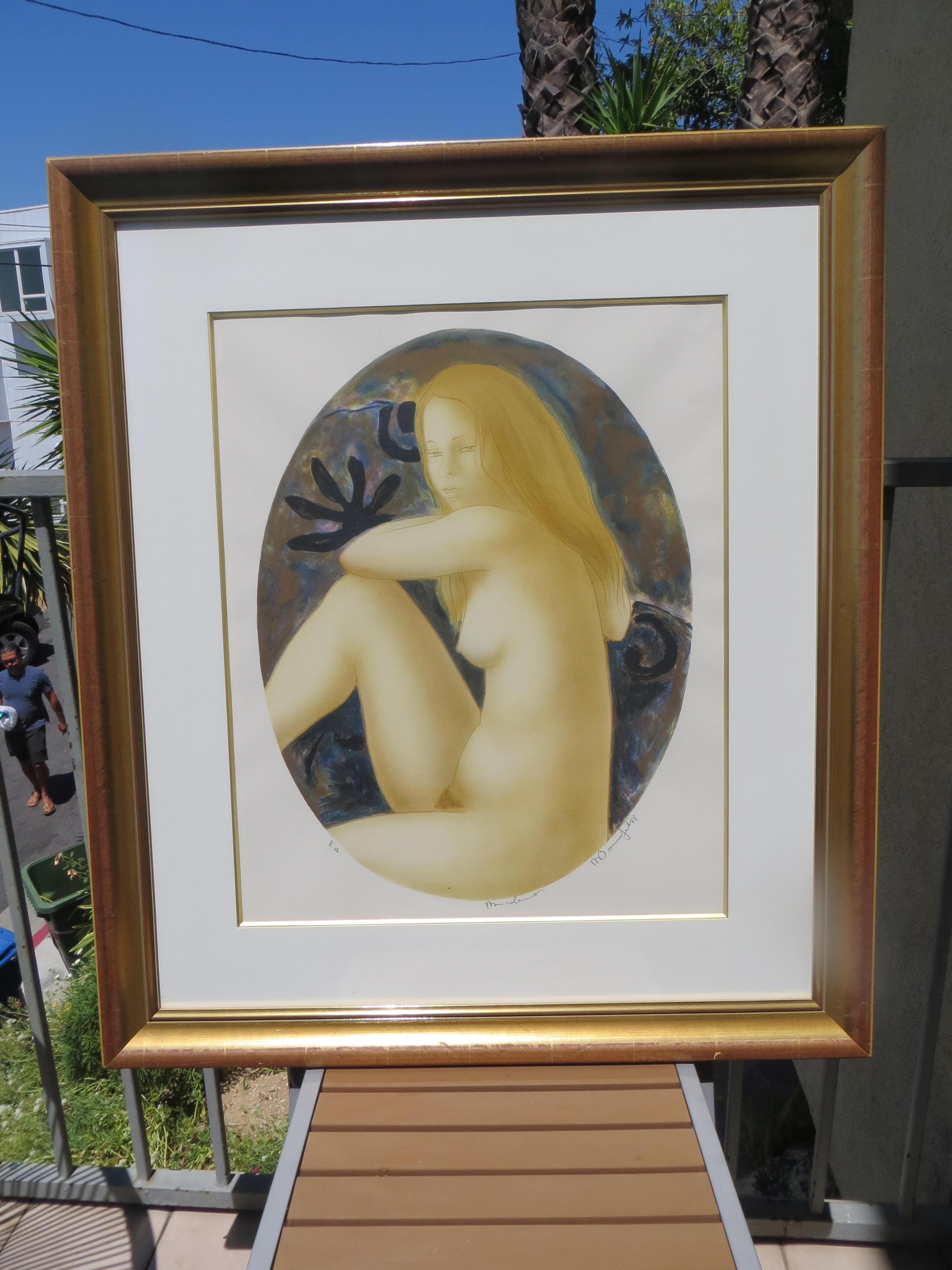 Nude original Lithograph EA by Alain Bonnefoit  For Sale 1