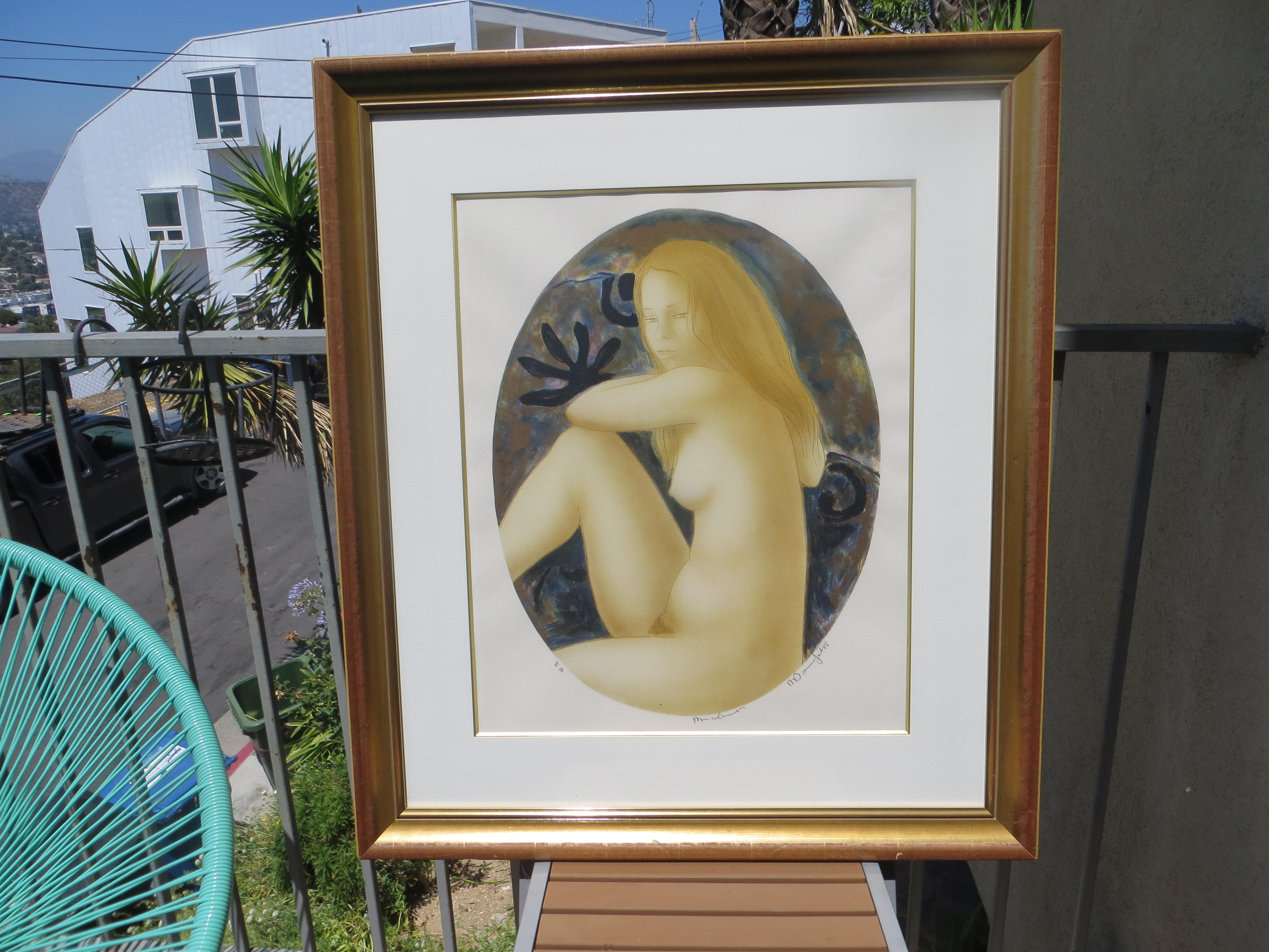 Nude original Lithograph EA by Alain Bonnefoit  For Sale 5