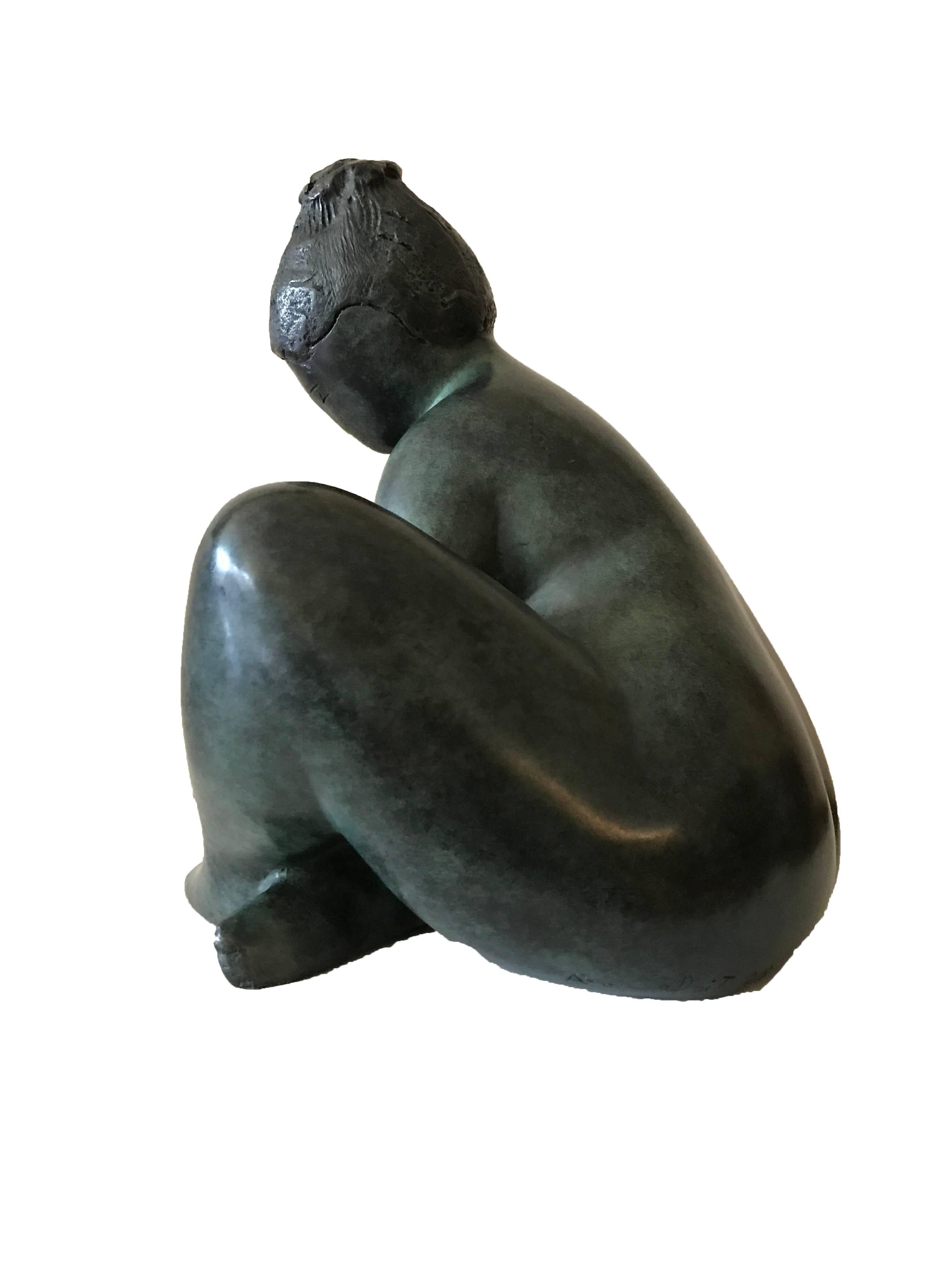 Pomone  - Or Nude Sculpture par Alain Bonnefoit