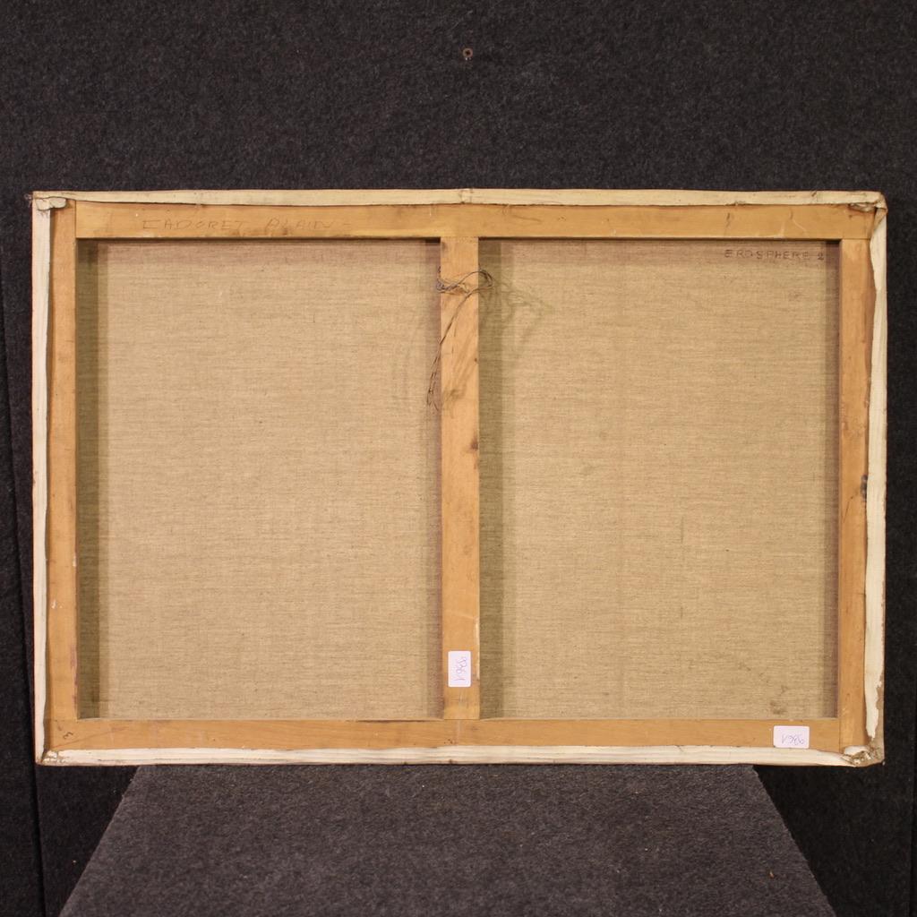 20. Jahrhundert Öl auf Leinwand Französisch Signiert Alain Cadoret Surrealist Gemälde, 1975 im Angebot 7