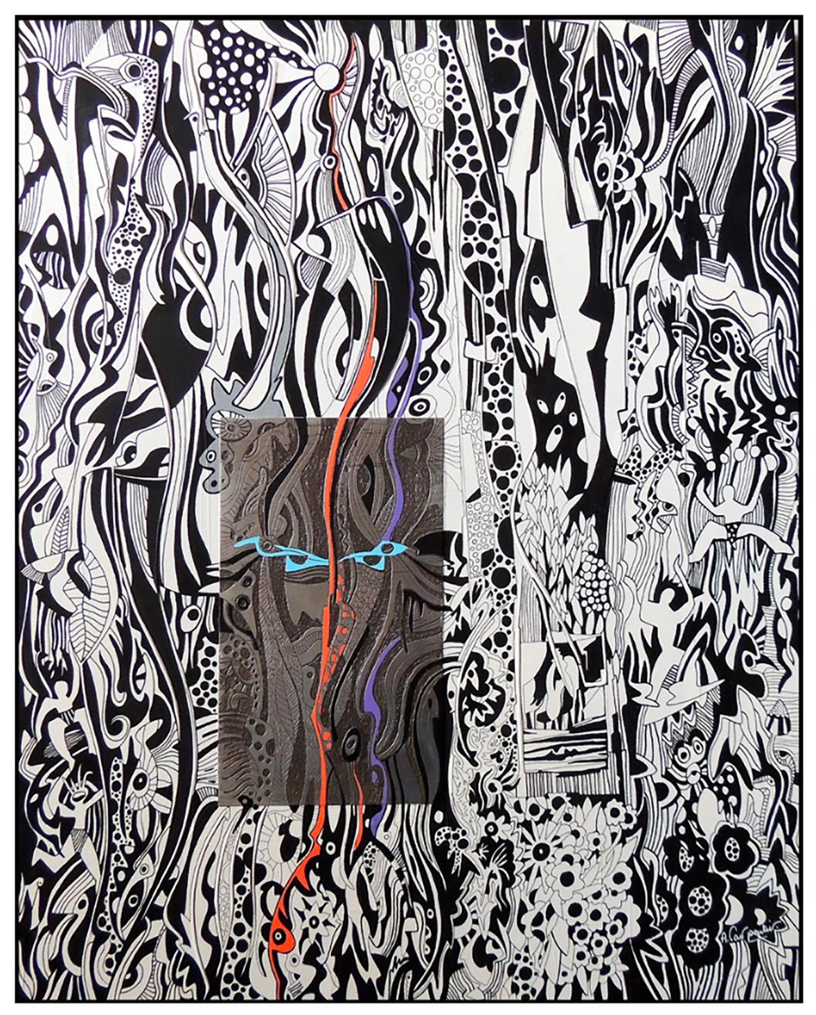 Le Masque - Alain Carpentier 
Format vertical - 15 figures (65cm x 54cm)
Crayon acrylique sur toile et gravure sur toile
700 euros 

Alain Carpentier est un artiste basé en Bretagne dont les peintures ont été exposées au niveau national et
