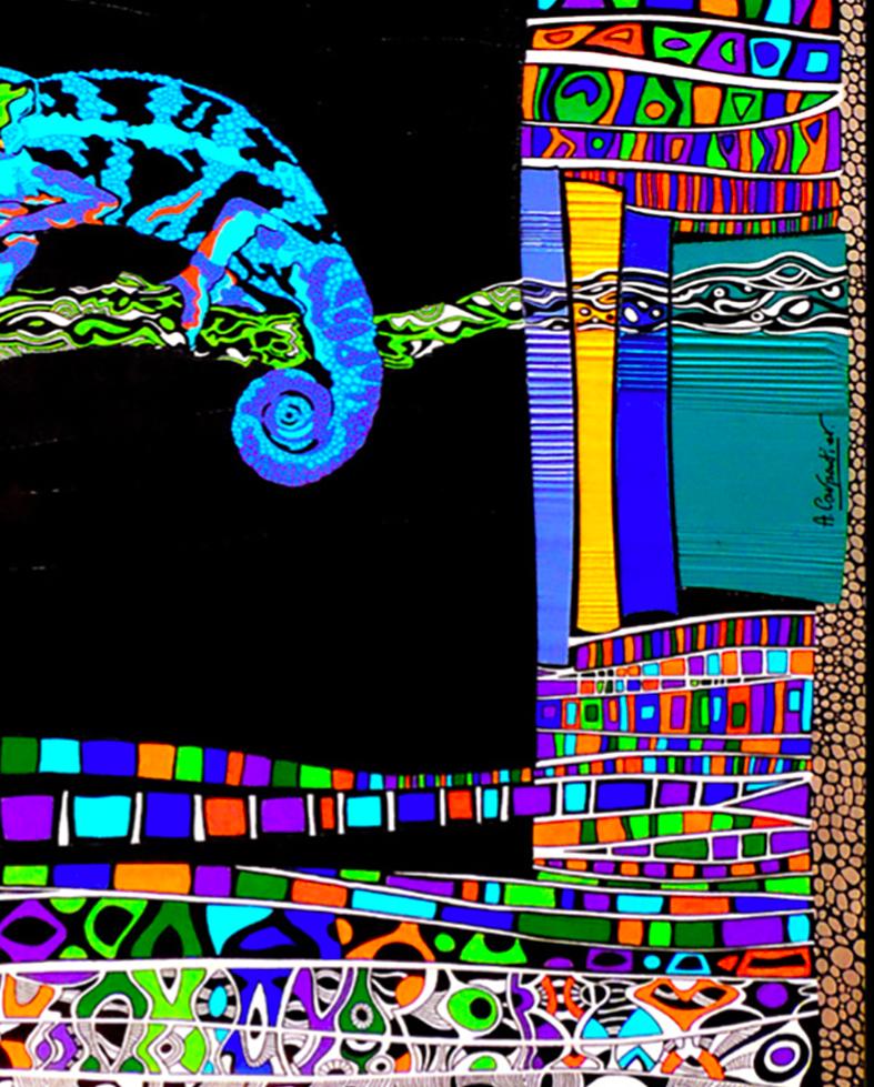 Unwabu, The Chameleon of Zulu Mythology - Alain Carpentier For Sale 1