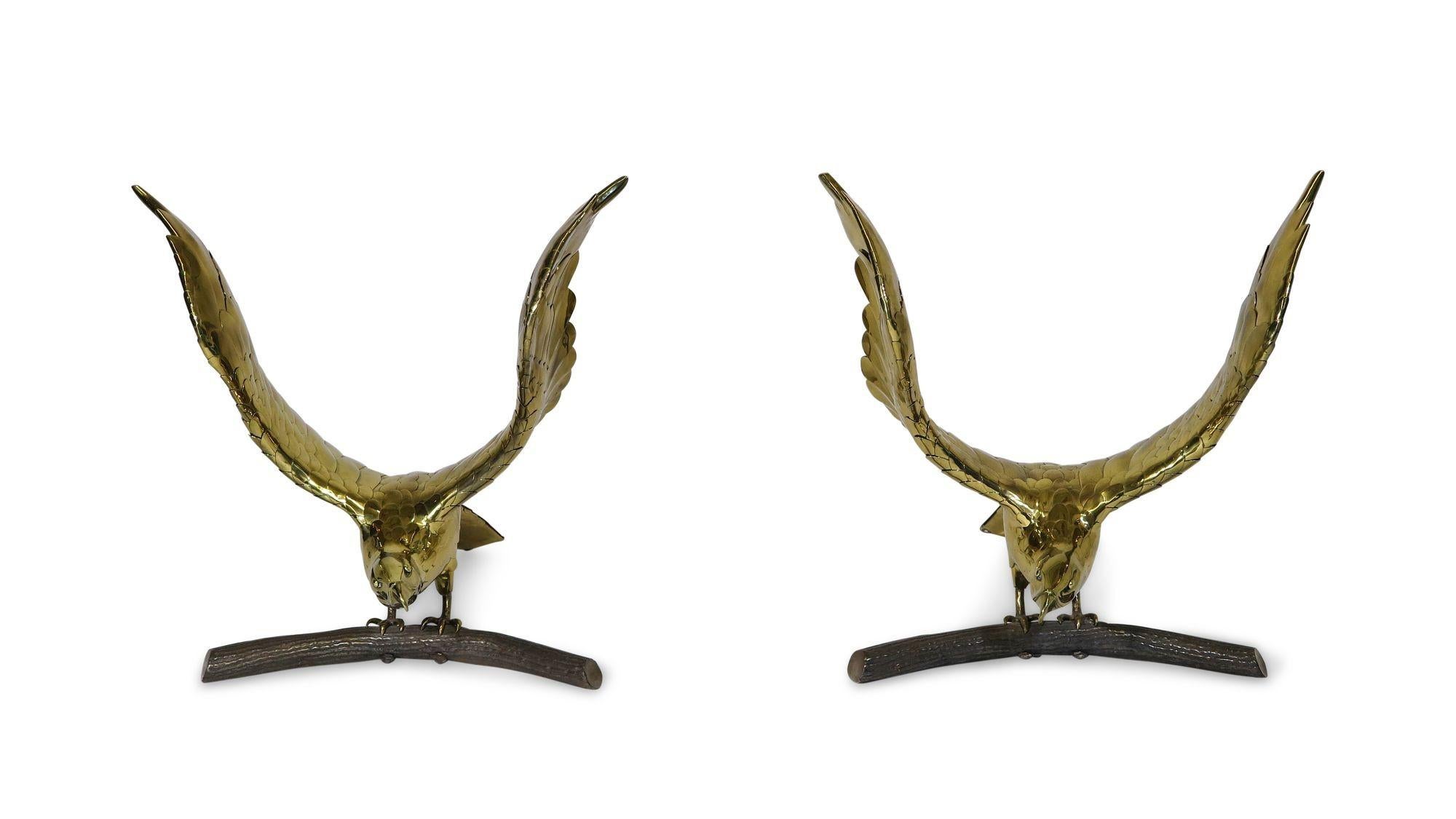 Alain Chervet dining or conference table bases of sculpted brass eagles.
France, 1970
Bases: W 27.25'' x D 29'' x H 28.75''
