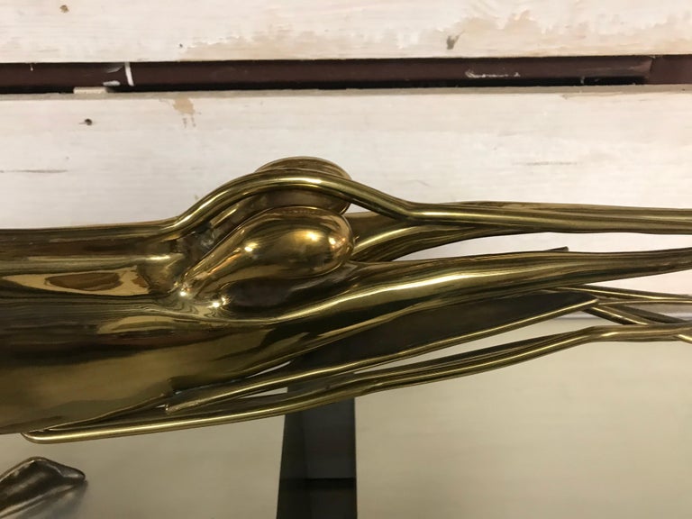 Brass Alain Chervet Crustacean Sculpture For Sale