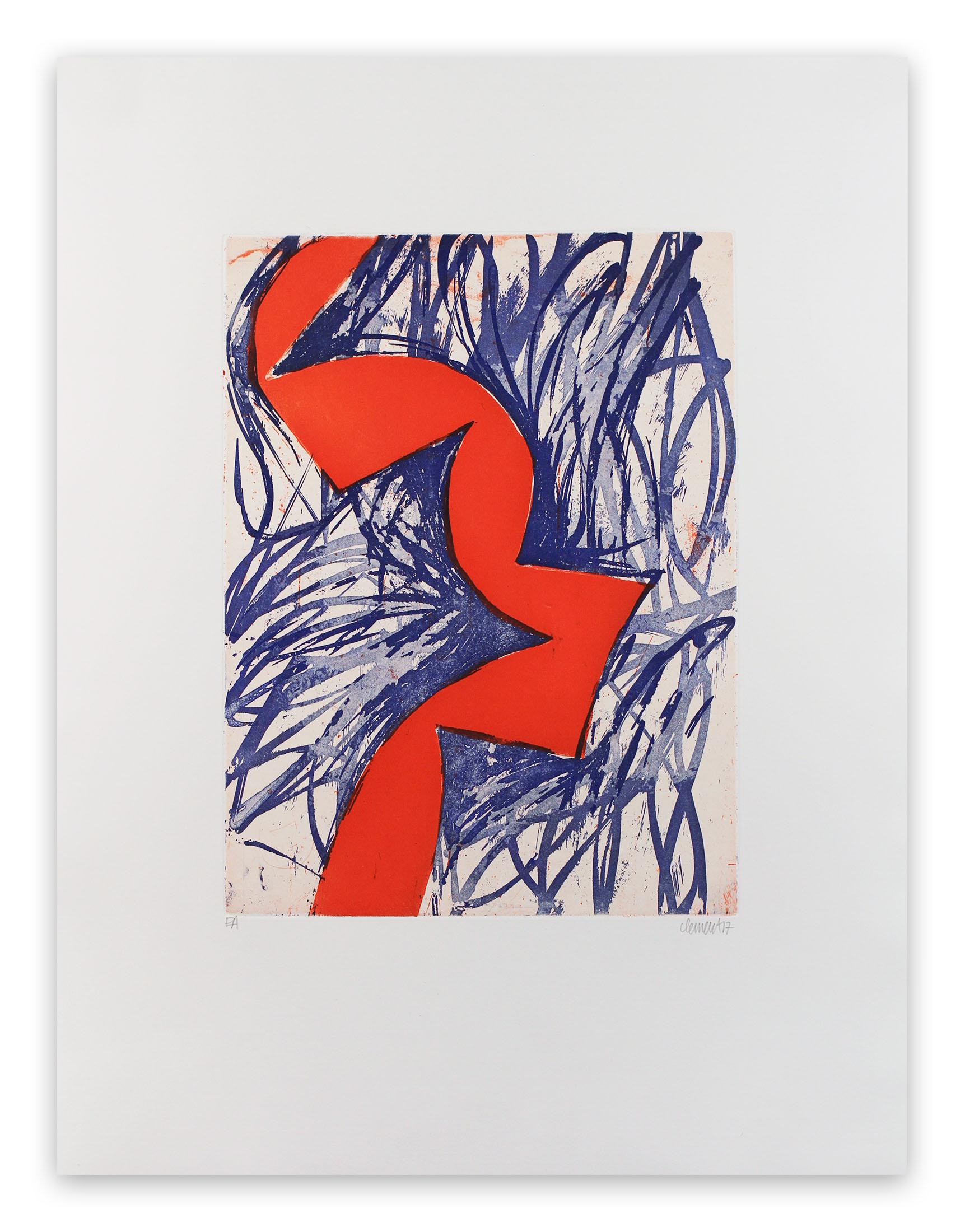 Abstract Print Alain Clément - 17M6G-2017 (impression abstraite)
