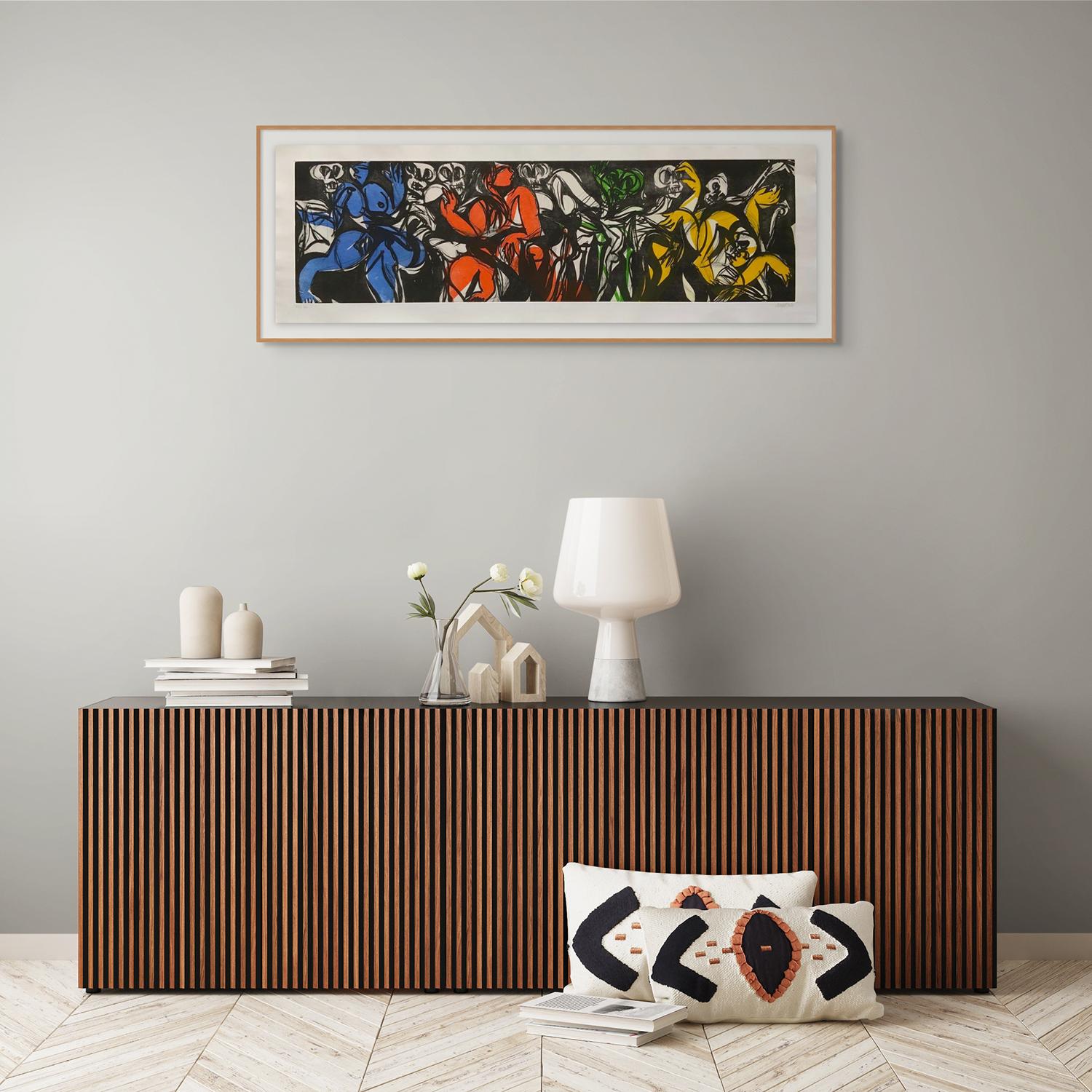20J3G-2020 (Abstract print) - Beige Abstract Print by Alain Clément