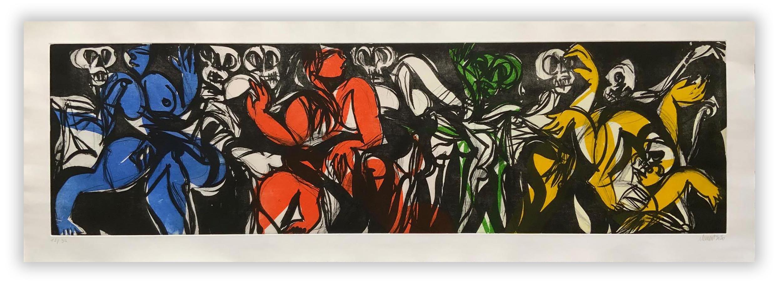 Alain Clément Abstract Print - 20J3G-2020 (Abstract print)