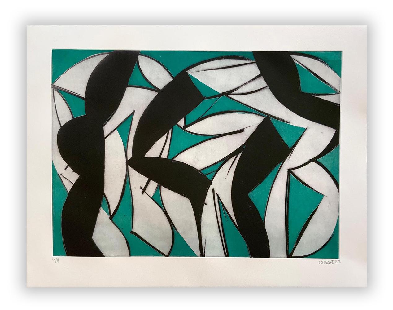 Alain Clément Abstract Print - 21S1G-2021 (Abstract print)
