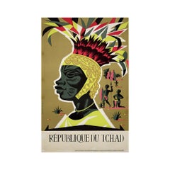 Circa 1950 poster by Alain Cornic - République du Tchad