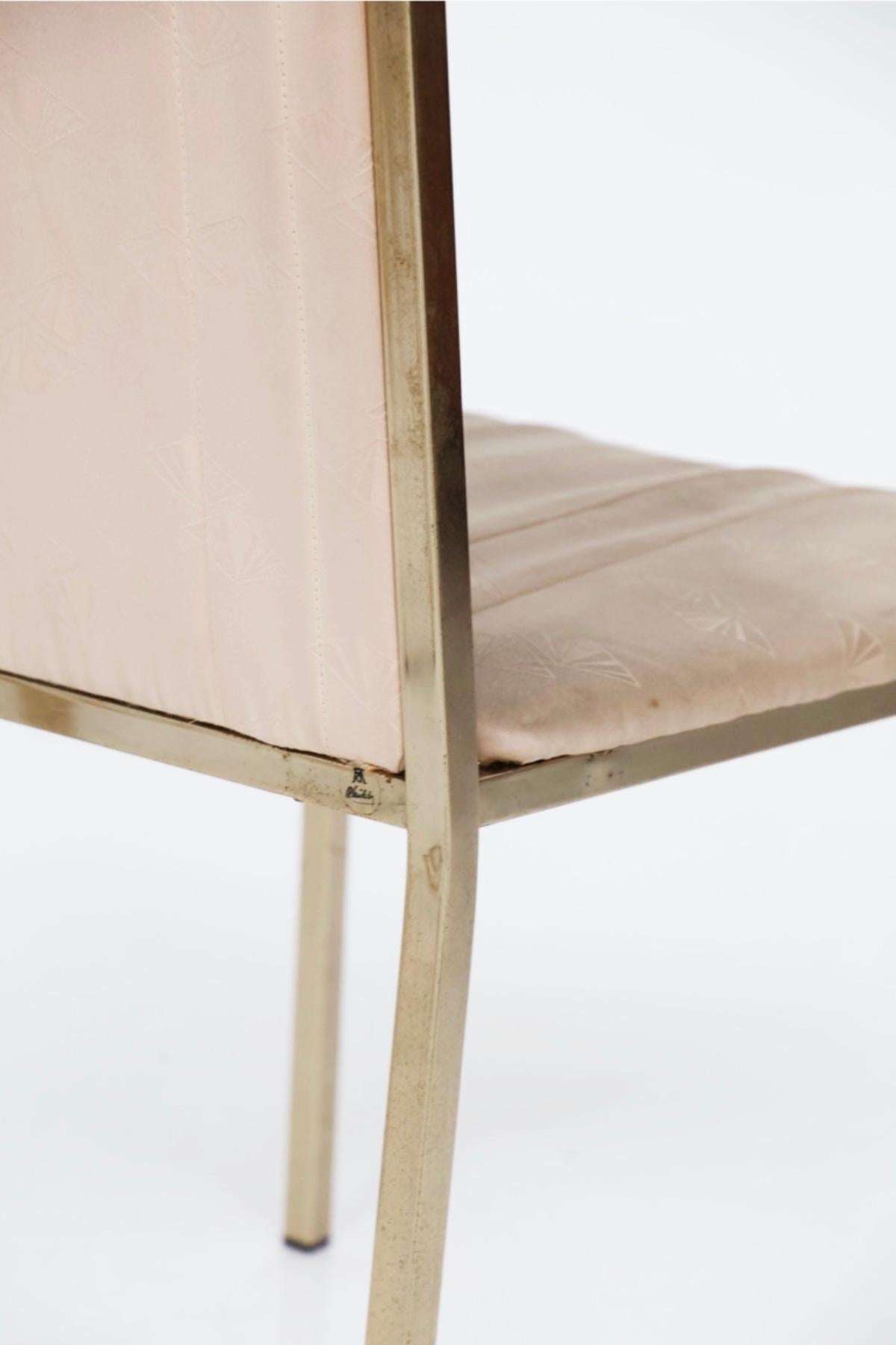 Alain Delon Rare Branded Velvet Chairs 4