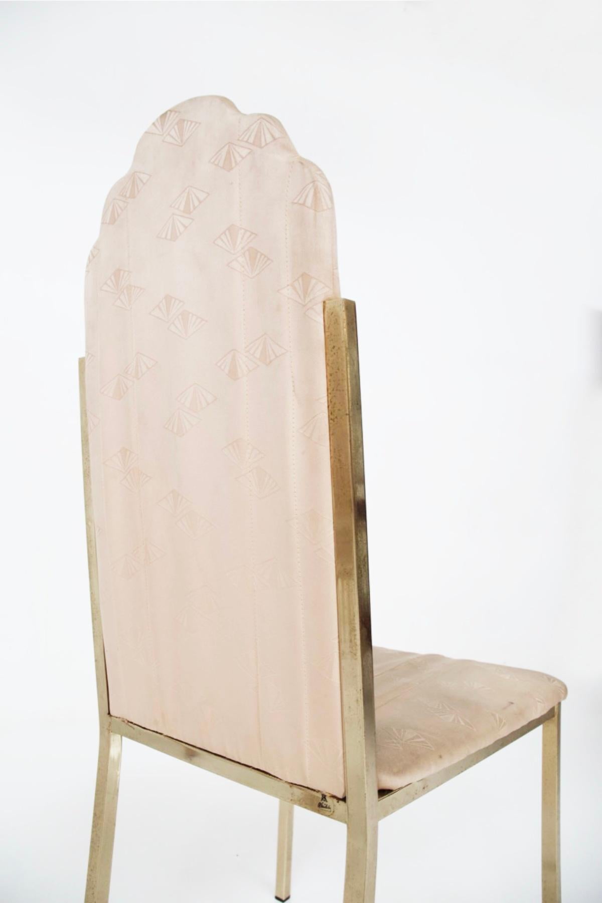 Alain Delon Rare Branded Velvet Chairs 1