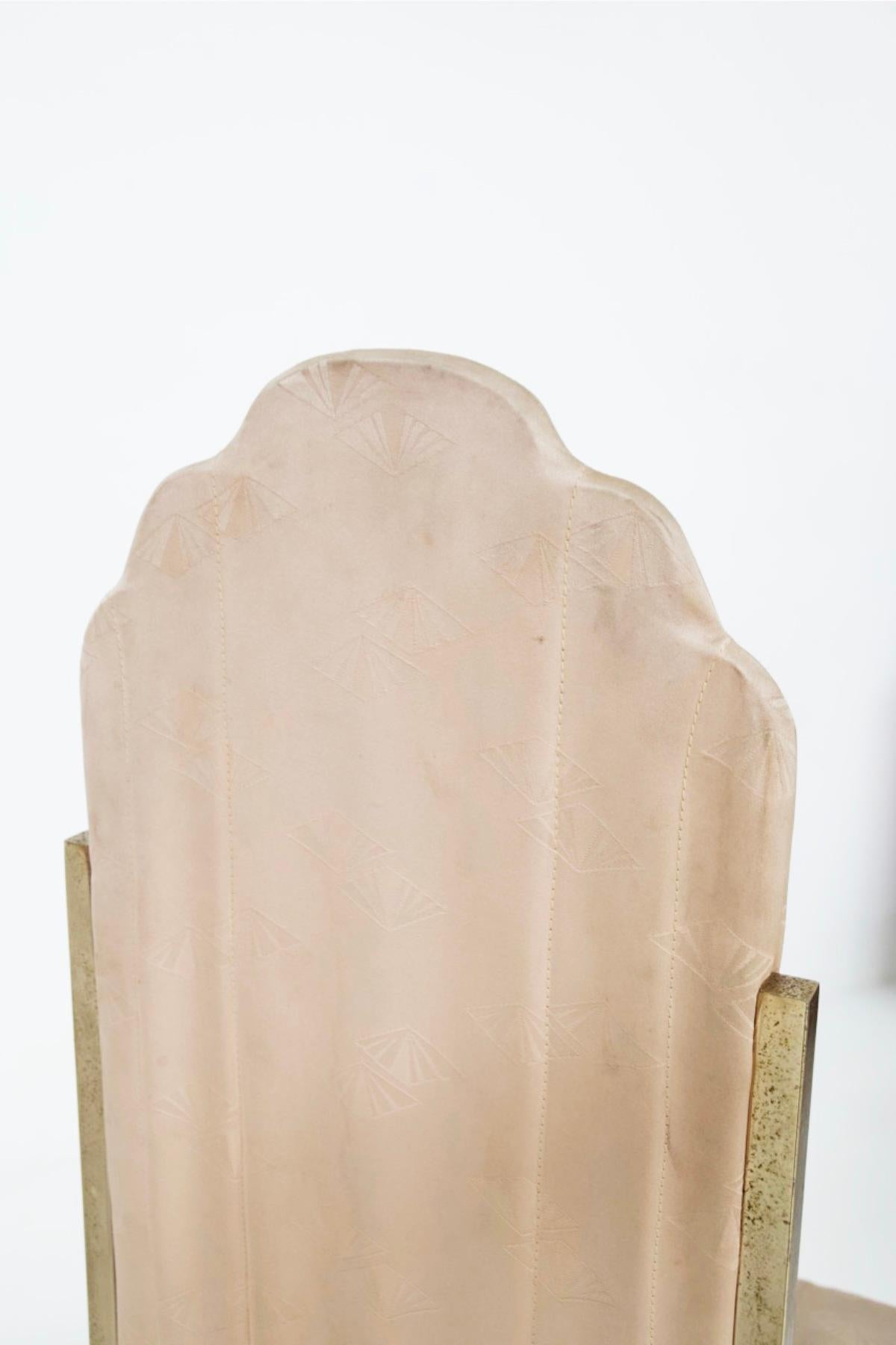 Alain Delon Rare Branded Velvet Chairs 2