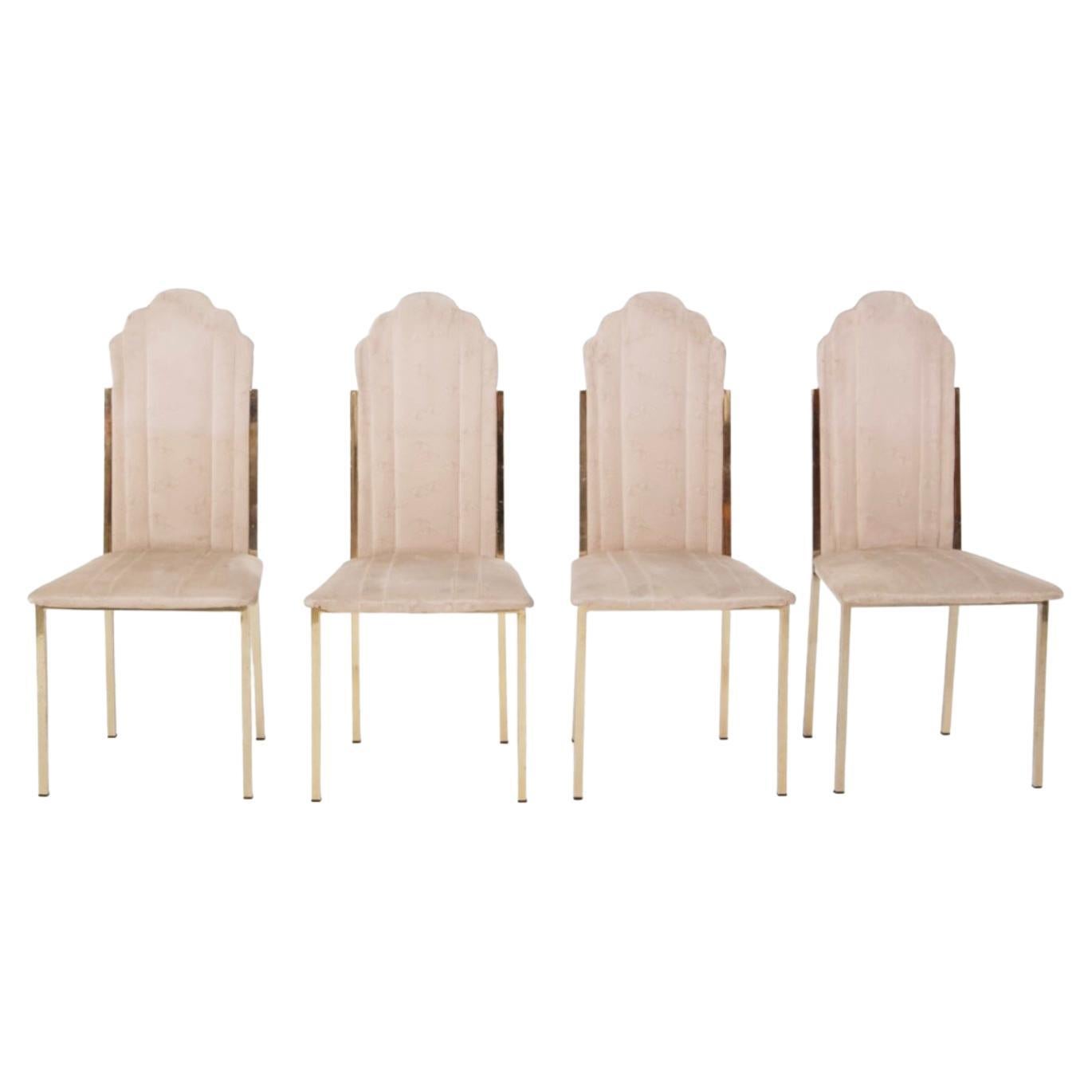 Alain Delon Rare Branded Velvet Chairs