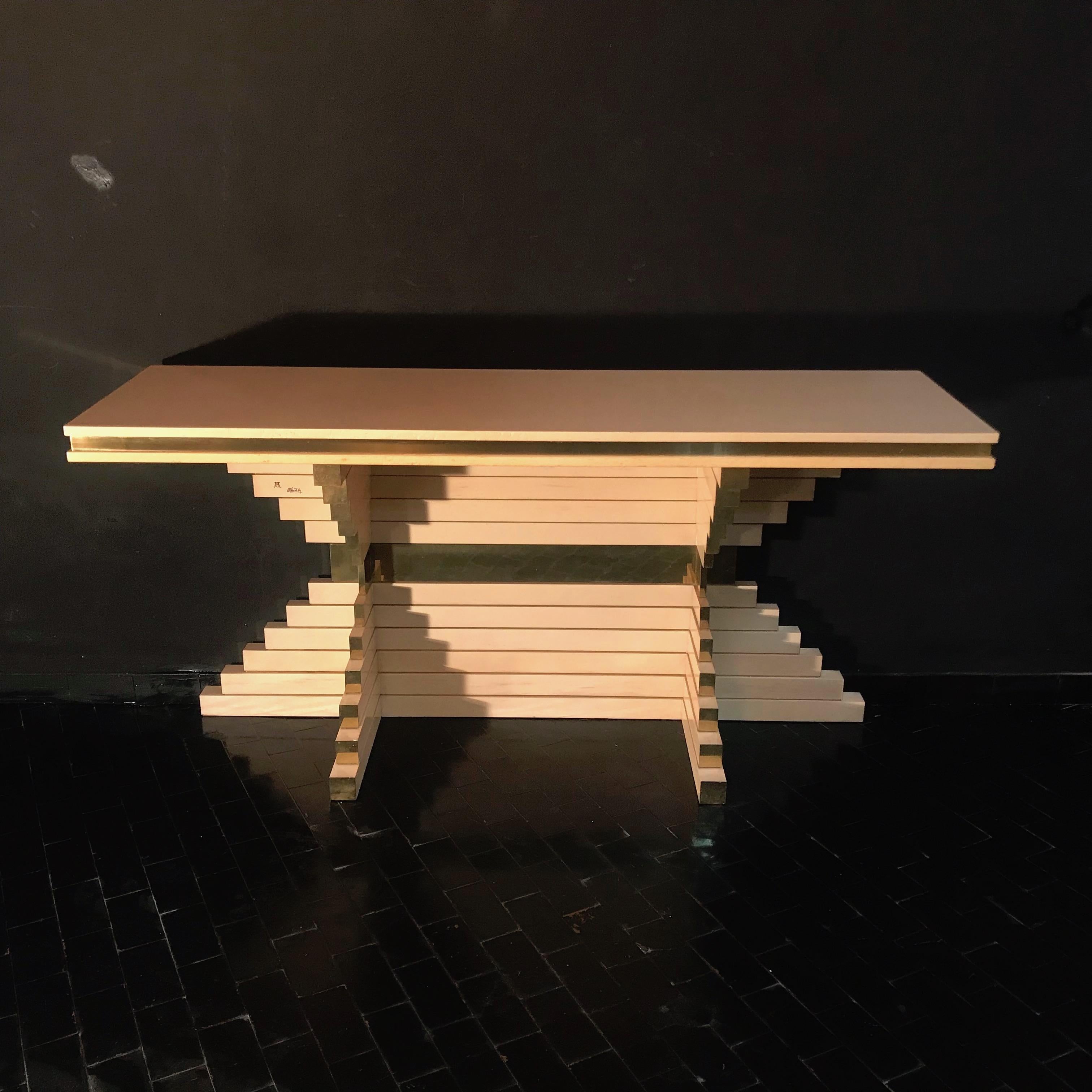 20th Century Alain Delon Rare Console Table for Maison Jansen, 1970