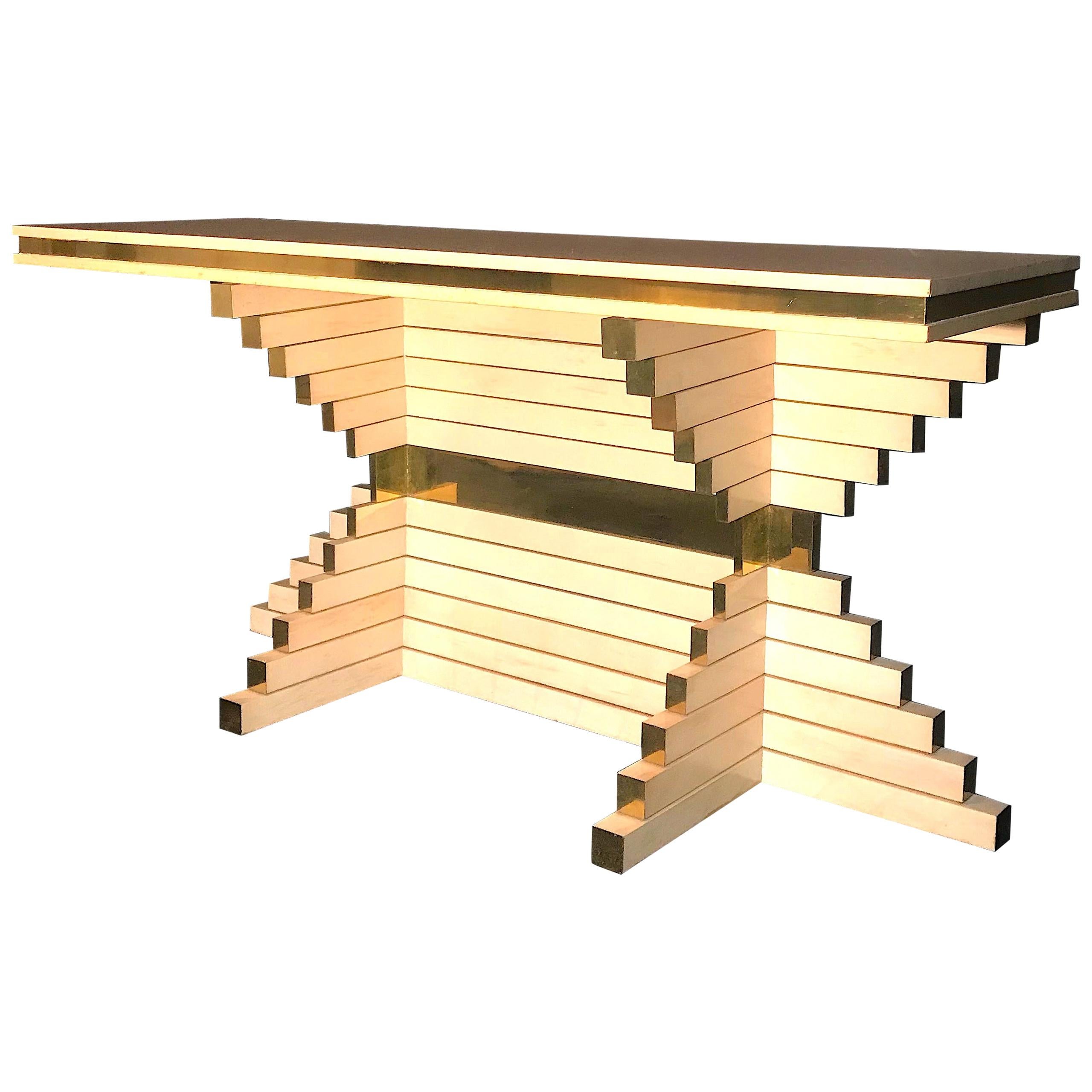 Alain Delon Rare Console Table for Maison Jansen, 1970