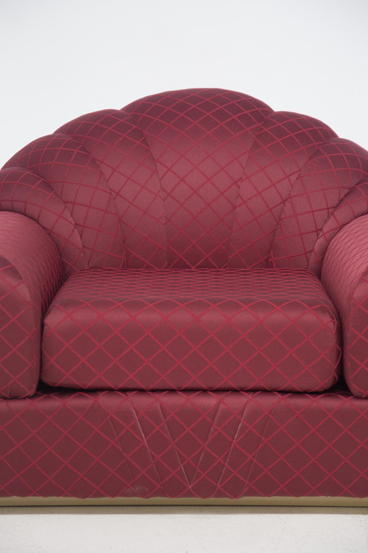 Rote Sessel von Alain Delon im Vintage-Salon-Stil, Originaletikett im Angebot 6