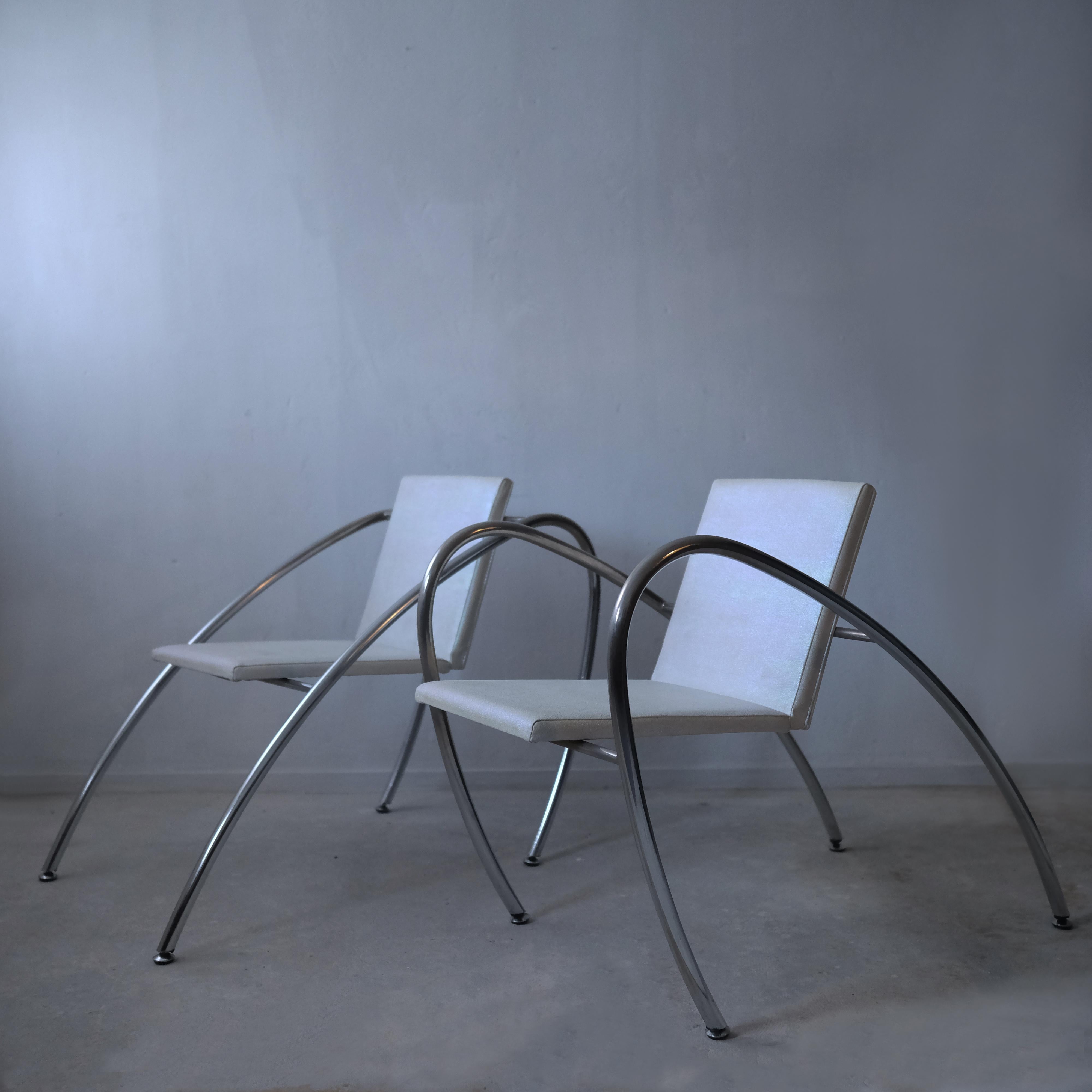 French Alain Domingo and François Scali  pair of Moreno - Marini Chairs For Sale
