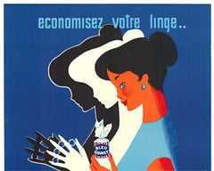 Original Bleu Guimet vintage French poster