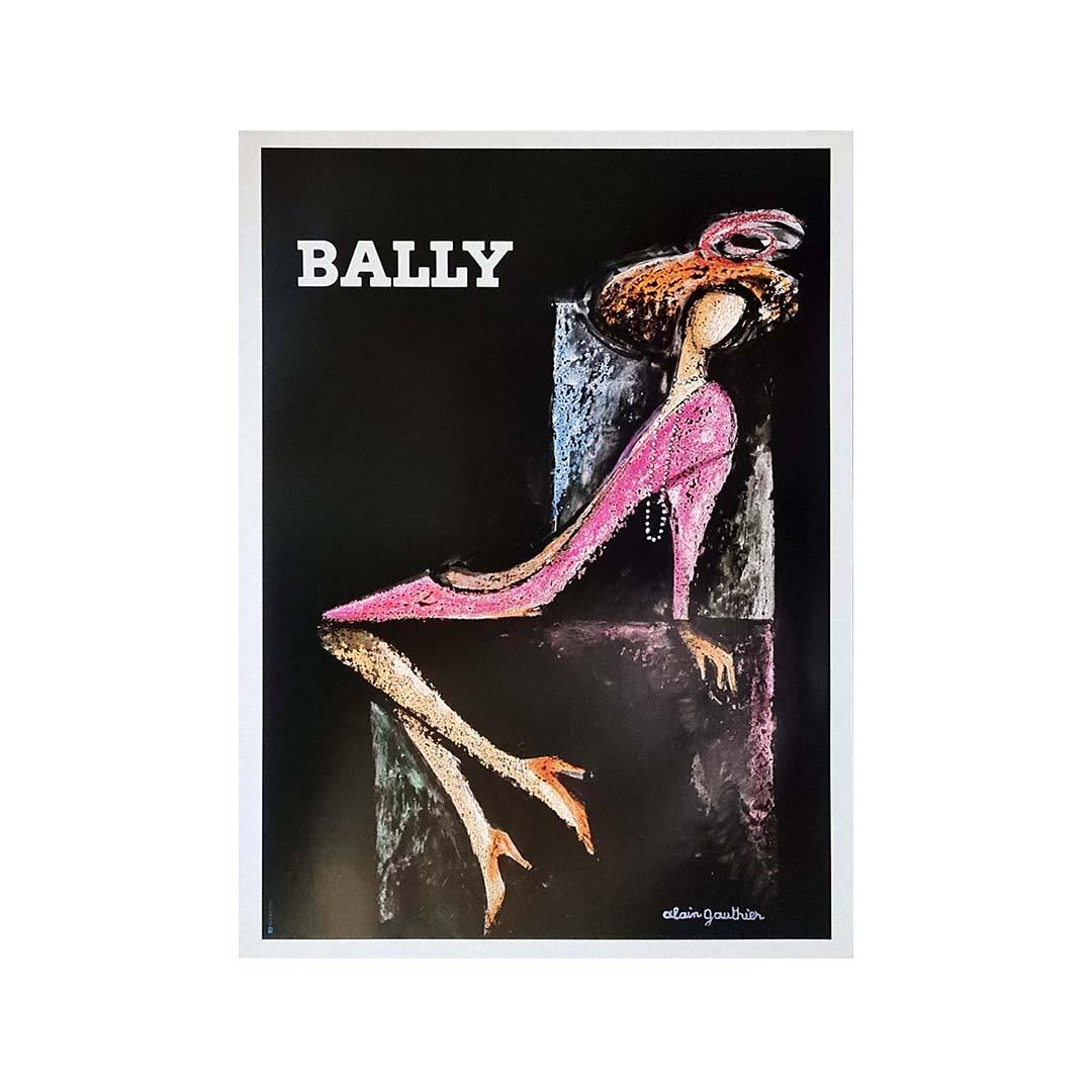 Originalplakat von Alain Gauthier für Bally, Schuhe für Damen, Mode im Angebot 1