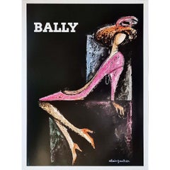 Affiche originale d'Alain Gauthier pour les chaussures pour femmes Bally - Mode