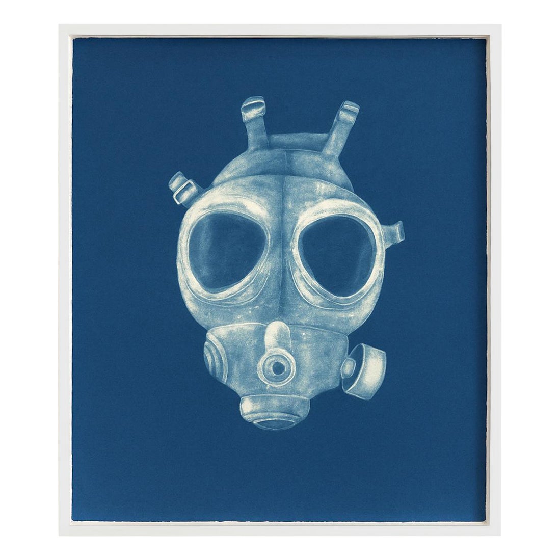Alain Gerard Clement Silber Gelatine Fotogene Zeichnung Gasmaske im Angebot