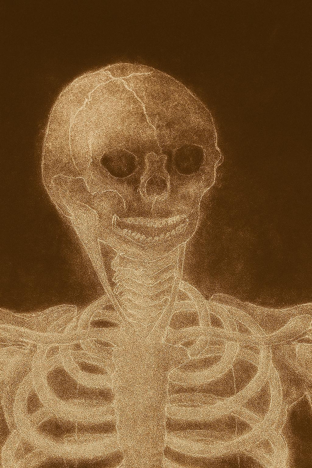 Alain Gerard Clement Silber Gelatine Fotogenes Bild Menschliches Skelett (amerikanisch) im Angebot