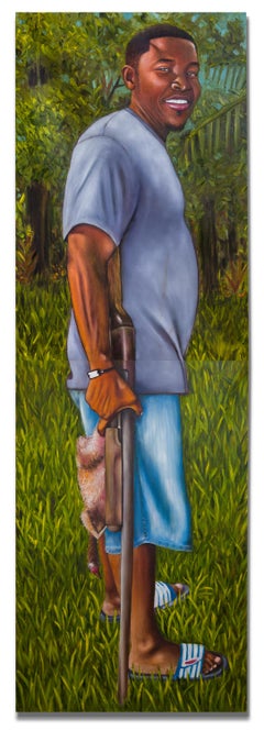 "Rico (Father)" Life-size Figurative Work of Man in Foliage