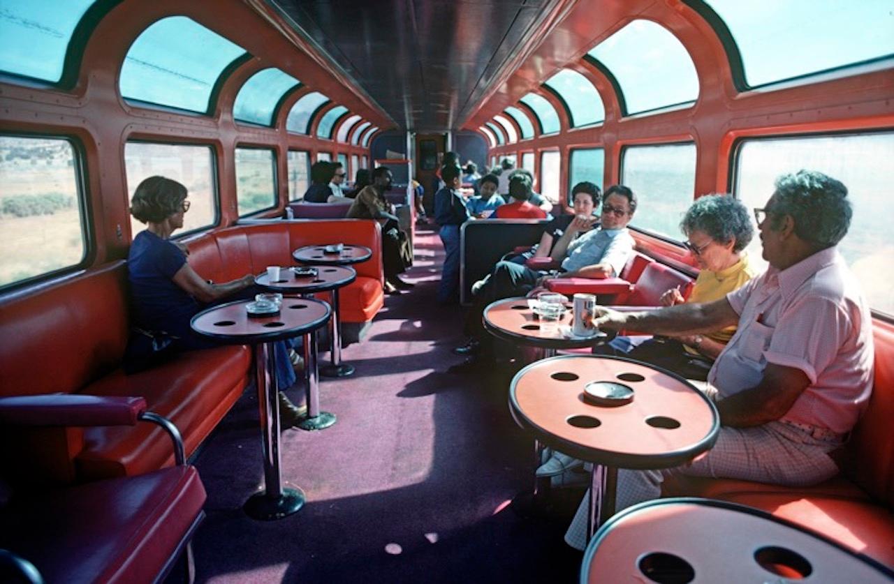 Alain Le Garsmeur Figurative Photograph - 'Amtrak Dining Car' 1979 Oversize Limited Edition Archival Pigment Print 