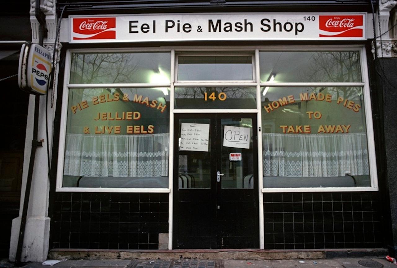 Alain Le Garsmeur Color Photograph - ' Eel Pie and Mash London 1972 ' Limited Edition Archival Pigment Print 